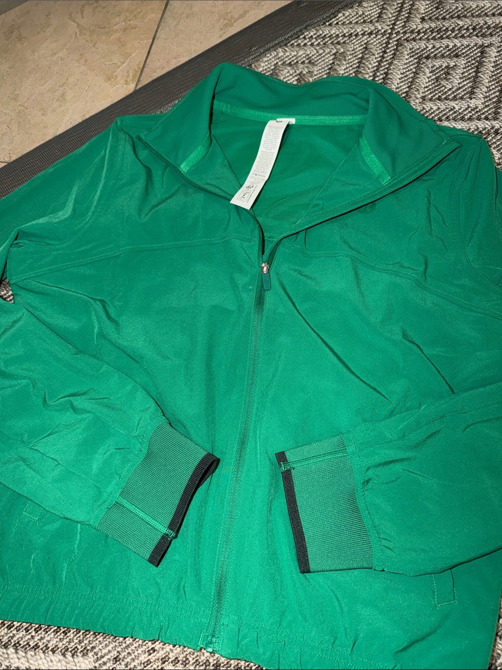 lululemon athletica Emerald Green Full-Zip Bomber Jacket